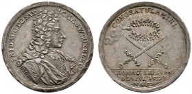 Altdeutsche Münzen und Medaillen 
 Sachsen-Albertinische Linie 
 Friedrich August I. (&quot;August der Starke&quot;) 1694-1733 
 Silbermedaille 169...