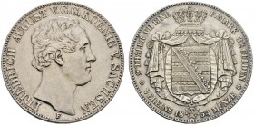 Altdeutsche Münzen und Medaillen 
 Sachsen-Albertinische Linie 
 Friedrich August II. 1836-1854 
 Doppelter Vereinstaler 1854 F. AKS 94, J. 78, Thu...