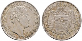 Altdeutsche Münzen und Medaillen 
 Sachsen-Albertinische Linie 
 Friedrich August II. 1836-1854 
 Taler 1852 F. AKS 101, J. 87, Thun 327, Kahnt 450...