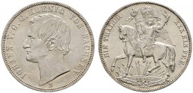 Altdeutsche Münzen und Medaillen 
 Sachsen-Albertinische Linie 
 Johann 1854-1873 
 Siegestaler 1871 B. AKS 159, J. 132, Thun 351, Kahnt 473.
 vor...
