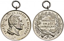 Altdeutsche Münzen und Medaillen 
 Sachsen-Albertinische Linie 
 Friedrich August III. 1904-1918 
 Tragbare, silberne Medaille des Militär-St. Hein...