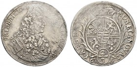 Altdeutsche Münzen und Medaillen 
 Sachsen-Gotha-Altenburg 
 Friedrich II. 1691-1732 
 Gulden zu 2/3 Taler 1692 -Gotha-. Steg. 159, Slg. Mers. -, D...