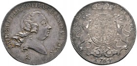 Altdeutsche Münzen und Medaillen 
 Sachsen-Gotha-Altenburg 
 Friedrich III. 1732-1772 
 1/2 Konventionstaler 1764 -Saalfeld-. Büste nach rechts / G...
