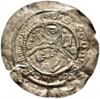 Altdeutsche Münzen und Medaillen 
 Sachsen-Saalfeld, Abtei St. Petri 
 Gottschalk um 1150 
 Brakteat. .+.GODE.SC.ALC.AB-B+.S.PETR.V.S. Kurzes Brust...
