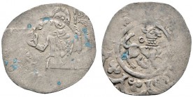Altdeutsche Münzen und Medaillen 
 Schongau, herzogliche Münzstätte 
 Welf VI. von Schwaben 1152-1191 
 Dünnpfennig. Von vorn stehender, barhäuptig...