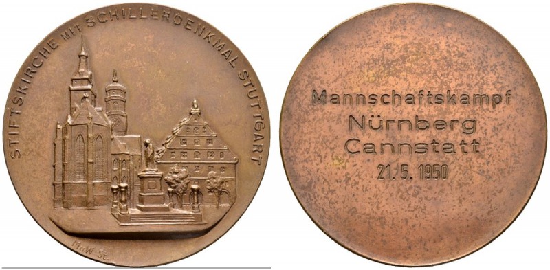 Altdeutsche Münzen und Medaillen 
 Stuttgart-(Bad) Cannstatt 
 Bronzemedaille ...