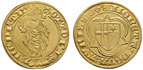 Altdeutsche Münzen und Medaillen 
 Trier, Erzbistum 
 Otto von Ziegenhain 1418-1430 
 Goldgulden o.J. (1429/30) -Koblenz-. Von vorn stehender Bisch...