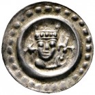 Altdeutsche Münzen und Medaillen 
 Ulm, königliche Münzstätte 
 Friedrich II. 1215-1250 
 Brakteat 1220-1250. Gekrönter Kopf, der nach rechts ausge...