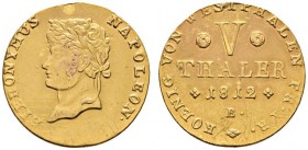 Altdeutsche Münzen und Medaillen 
 Westfalen-Königreich 
 Hieronymus Napoleon 1807-1813 
 5 Taler 1812 -Braunschweig-. AKS 5, J. 25, Fr. 3514. 6,57...