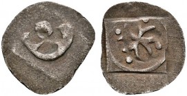 Altdeutsche Münzen und Medaillen 
 Württemberg 
 Graf Eberhard III. der Milde 1392-1417 
 Vierschlag-Heller o.J. (nach dem Vertrag von 1404). Jagdh...