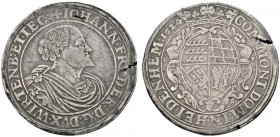 Altdeutsche Münzen und Medaillen 
 Württemberg 
 Johann Friedrich 1608-1628 
 Taler 1624 -Christophstal-. KR 319.2 var. (HEIDENHEM:), Ebner 289 vgl...