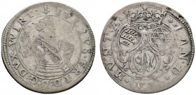 Altdeutsche Münzen und Medaillen 
 Württemberg 
 Julius Friedrich 1631-1633 
 15 Kreuzer 1632. Geharnischtes Hüftbild mit Kommandostab nach rechts ...