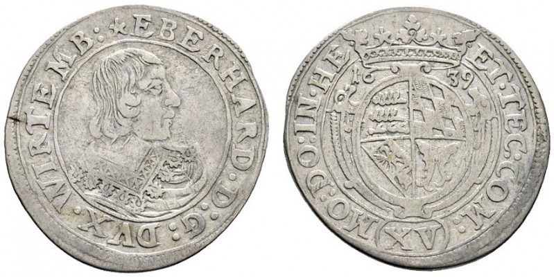 Altdeutsche Münzen und Medaillen 
 Württemberg 
 Eberhard III. 1633-1674 
 15...