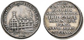 Altdeutsche Münzen und Medaillen 
 Württemberg 
 Friedrich Karl 1677-1693 
 Silbermedaille (Silberabschlag vom Dukat) 1685 von J.Chr. Müller, auf d...