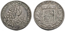 Altdeutsche Münzen und Medaillen 
 Württemberg 
 Eberhard Ludwig 1693-1733 
 1/4 Taler 1694. Mit Münzmeisterzeichen II-W des Johann Jakob Wagner. K...
