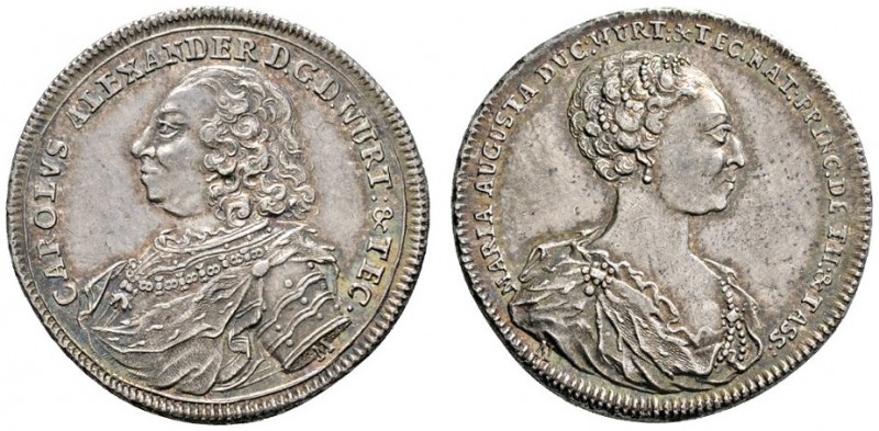 Altdeutsche Münzen und Medaillen 
 Württemberg 
 Karl Alexander 1733-1737 
 S...