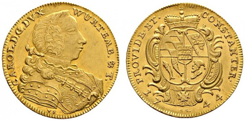 Altdeutsche Münzen und Medaillen 
 Württemberg 
 Karl Eugen 1744-1793 
 Dukat...