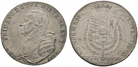 Altdeutsche Münzen und Medaillen 
 Württemberg 
 Friedrich Eugen 1795-1797 
 Konventionstaler 1795. Auf das 300-jährige Bestehen des Herzogtums Wür...