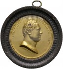 Altdeutsche Münzen und Medaillen 
 Württemberg 
 Friedrich II./I. 1797-1806-1816 
 Einseitige, vergoldete Messingmedaille o.J. (1809) von A. Galle....