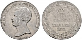 Altdeutsche Münzen und Medaillen 
 Württemberg 
 Wilhelm I. 1816-1864 
 Kronentaler 1817. Kopf nach links. KR 50, AKS 63, J. 33, Thun 427, Kahnt 58...