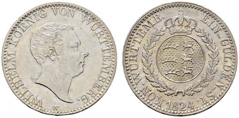 Altdeutsche Münzen und Medaillen 
 Württemberg 
 Wilhelm I. 1816-1864 
 Gulde...