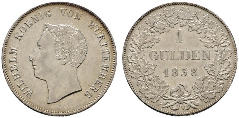 Altdeutsche Münzen und Medaillen 
 Württemberg 
 Wilhelm I. 1816-1864 
 Gulde...
