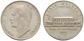 Altdeutsche Münzen und Medaillen 
 Württemberg 
 Wilhelm I. 1816-1864 
 Gulden 1844. Auf den Münzbesuch. Ohne Dietelbach. KR 97a, AKS 124 Anm., J. ...