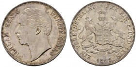 Altdeutsche Münzen und Medaillen 
 Württemberg 
 Wilhelm I. 1816-1864 
 Vereinstaler 1862. KR 107.5, AKS 77, J. 83, Thun 439, Kahnt 588.
 feine Pa...