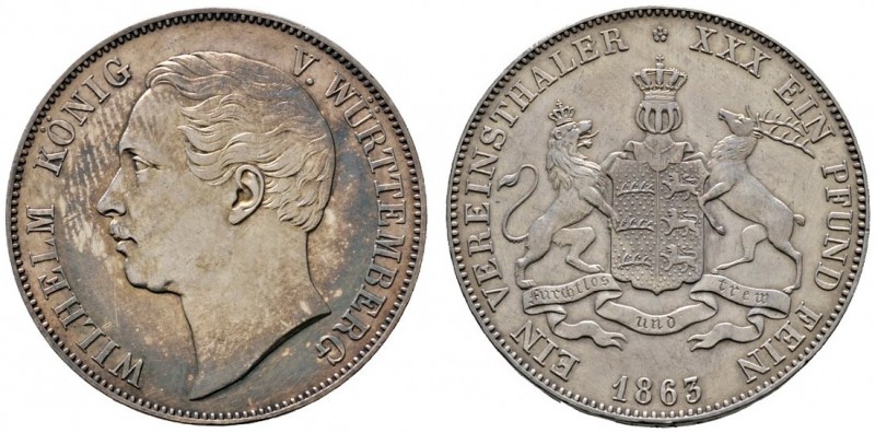 Altdeutsche Münzen und Medaillen 
 Württemberg 
 Wilhelm I. 1816-1864 
 Verei...
