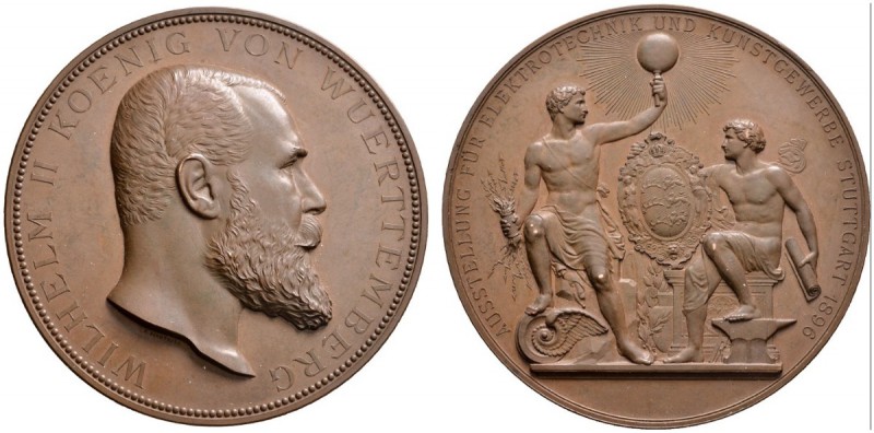 Altdeutsche Münzen und Medaillen 
 Württemberg 
 Wilhelm II. 1891-1918 
 Bron...