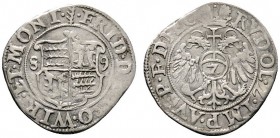 Altdeutsche Münzen und Medaillen 
 Württemberg-Mömpelgard 
 Friedrich 1581-1608 
 2 Kreuzer 1589 -Mömpelgard-. Mit Titulatur Kaiser Rudolf II. Klei...