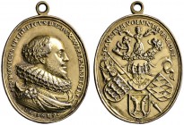 Altdeutsche Münzen und Medaillen 
 Württemberg-Mömpelgard 
 Ludwig Friedrich 1608-1628 
 Tragbare Silber-vergoldete Gnadenmedaille 1619 von F. Guic...