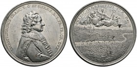 Altdeutsche Münzen und Medaillen 
 Würzburg-Bistum 
 Christoph Franz von Hutten 1724-1729 
 Zinnmedaille mit Kupferstift o.J. von G.W. Vestner. Bru...