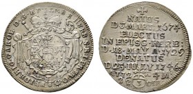 Altdeutsche Münzen und Medaillen 
 Würzburg-Bistum 
 Friedrich Karl von Schönborn 1729-1746 
 Groschen 1746. Auf seinen Tod. Helm. 651, Slg. Piloty...