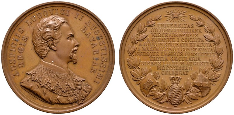 Altdeutsche Münzen und Medaillen 
 Würzburg-Stadt 
 Bronzemedaille 1882 von J....