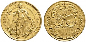 Thematische Medaillen 
 Deutsches Bundesschießen 
 11. Deutsches Bundesschießen zu Mainz 1894. Goldmedaille unsigniert. Weibliche Gestalt von vorn s...