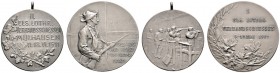 Thematische Medaillen 
 Elsass-Lothringer Verbandsschießen 
 Lot (2 Stücke): Mattierte Silbermedaille 1907 von Hitl, auf das 1. Elsass-Lothringer Ve...