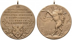 Thematische Medaillen 
 Mittelschwäbisches Gauschießen 
 22. Mittelschwäbisches Gauschießen zu Ellwangen 1921. Tragbare Bronzemedaille von Mayer und...