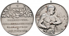 Thematische Medaillen 
 Oberschwäbisches Verbandsschießen 
 7. Oberschwäbisches Verbandsschießen zu Aulendorf 1930. Tragbare, versilberte Bronzemeda...