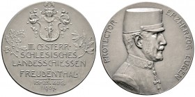 Thematische Medaillen 
 Österreichisch-Schlesisches Bundesschießen 
 3. Österreichisch-Schlesisches Bundesschießen zu Freudenthal 1907. Mattierte Si...