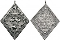Thematische Medaillen 
 Sächsisches Gauschießen 
 1. Sächsisches Gauschießen zu Zwickau 1935. Tragbare, mattierte klippenförmige Silbermedaille unsi...