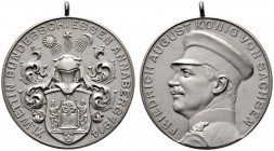 Thematische Medaillen 
 Wettin-Bundesschießen 
 11. Wettin-Bundesschießen zu Annaberg 1914. Tragbare, mattierte Silbermedaille unsigniert. Behelmtes...
