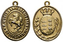 Thematische Medaillen 
 Württembergisches Landesschießen 
 5. Württembergisches Landesschießen zu Stuttgart 1877. Tragbare, vergoldete Silbergußmeda...