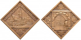 Thematische Medaillen 
 Württembergisches Landesschießen 
 29. Württembergisches Landesschießen zu Ulm 1924. Klippenförmige Bronzemedaille von Mayer...