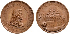 Thematische Medaillen 
 Medaillen und Plaketten auf Albrecht Dürer 
 Bronzemedaille o.J. (vor 1900) von L.Chr. Lauer. Brustbild nach rechts / Ansich...