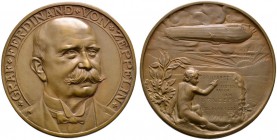 Thematische Medaillen 
 Medaillen von Karl Goetz 
 Bronzegußmedaille 1909. Auf die Fernfahrt des Zeppelins nach Nürnberg am 30. Mai. Brustbild des G...