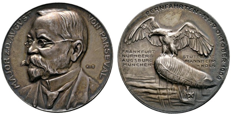 Thematische Medaillen 
 Medaillen von Karl Goetz 
 Silbermedaille 1909. Auf di...