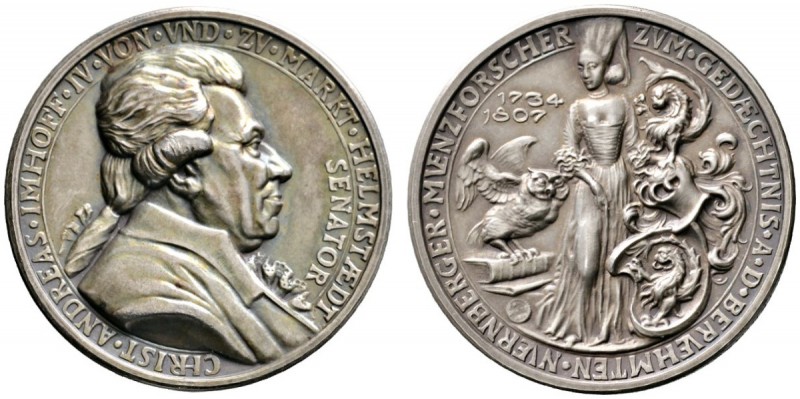 Thematische Medaillen 
 Medaillen von Karl Goetz 
 Mattierte Silbermedaille 19...
