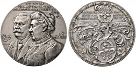 Thematische Medaillen 
 Medaillen von Karl Goetz 
 Mattierte Silbermedaille 1910. Auf die Silberne Hochzeit von Guido und Antonie von Volckamer- Kir...