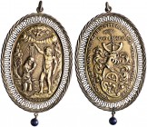 Thematische Medaillen 
 Medaillen von Karl Goetz 
 Tragbares, vergoldetes, ovales Bronzemedaillon 1926. Auf die Geburt von Volker von Volckamer- Kir...